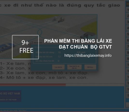 9+ Phần mềm thi bằng lái xe tốt nhất | Ôn luyện thi lý thuyết phần mềm thi bằng lái xe