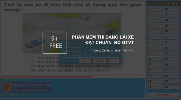 9+ Phần mềm thi bằng lái xe tốt nhất | Ôn luyện thi lý thuyết phần mềm thi bằng lái xe