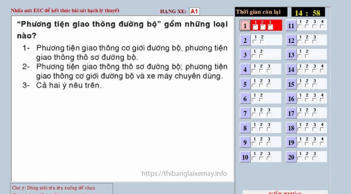 Phần mềm thi bằng lái xe mô tô A2 | Mới nhất Download Miễn phí